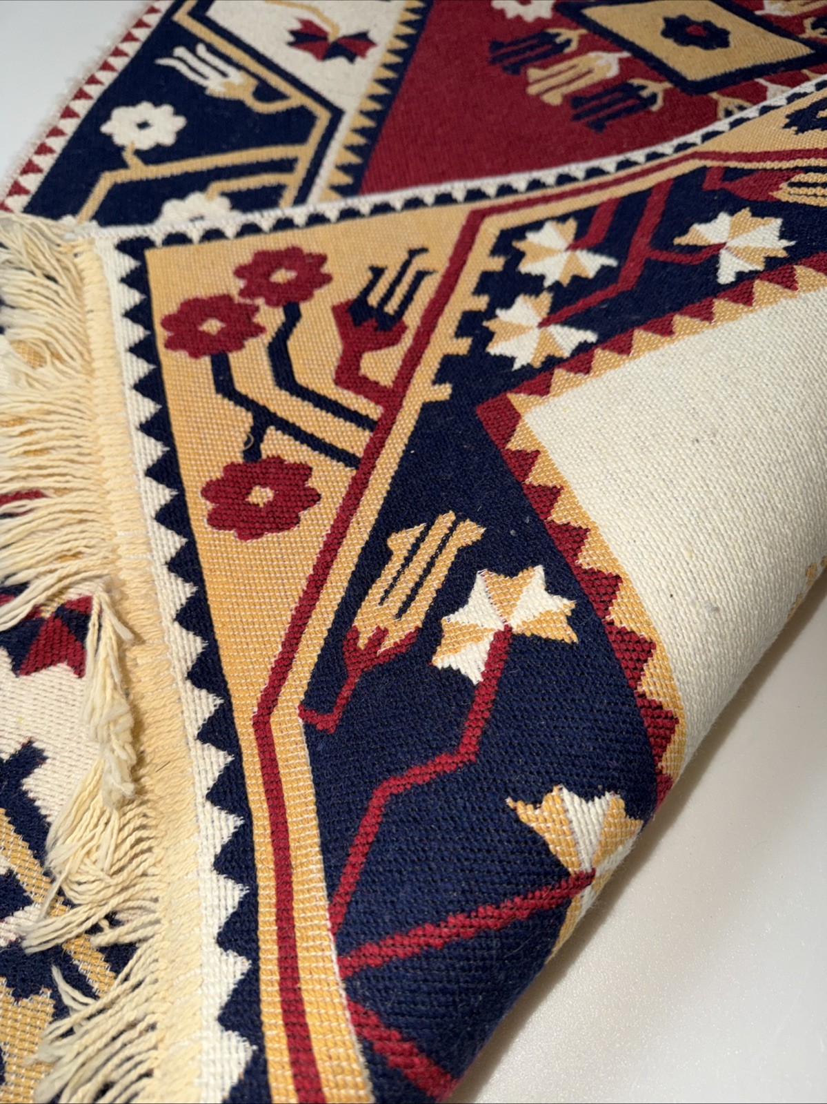 Vintage Turkish Stunning Handmade Flatweave Kilim Home Decor 70x140cm