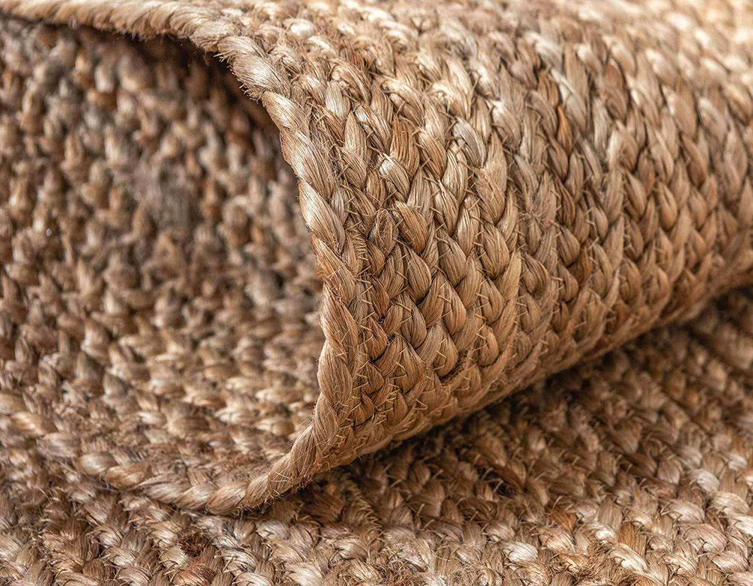 Runner Jute Rug Natural Handmade 100%Natural Jute Area Carpet Reversible Rug