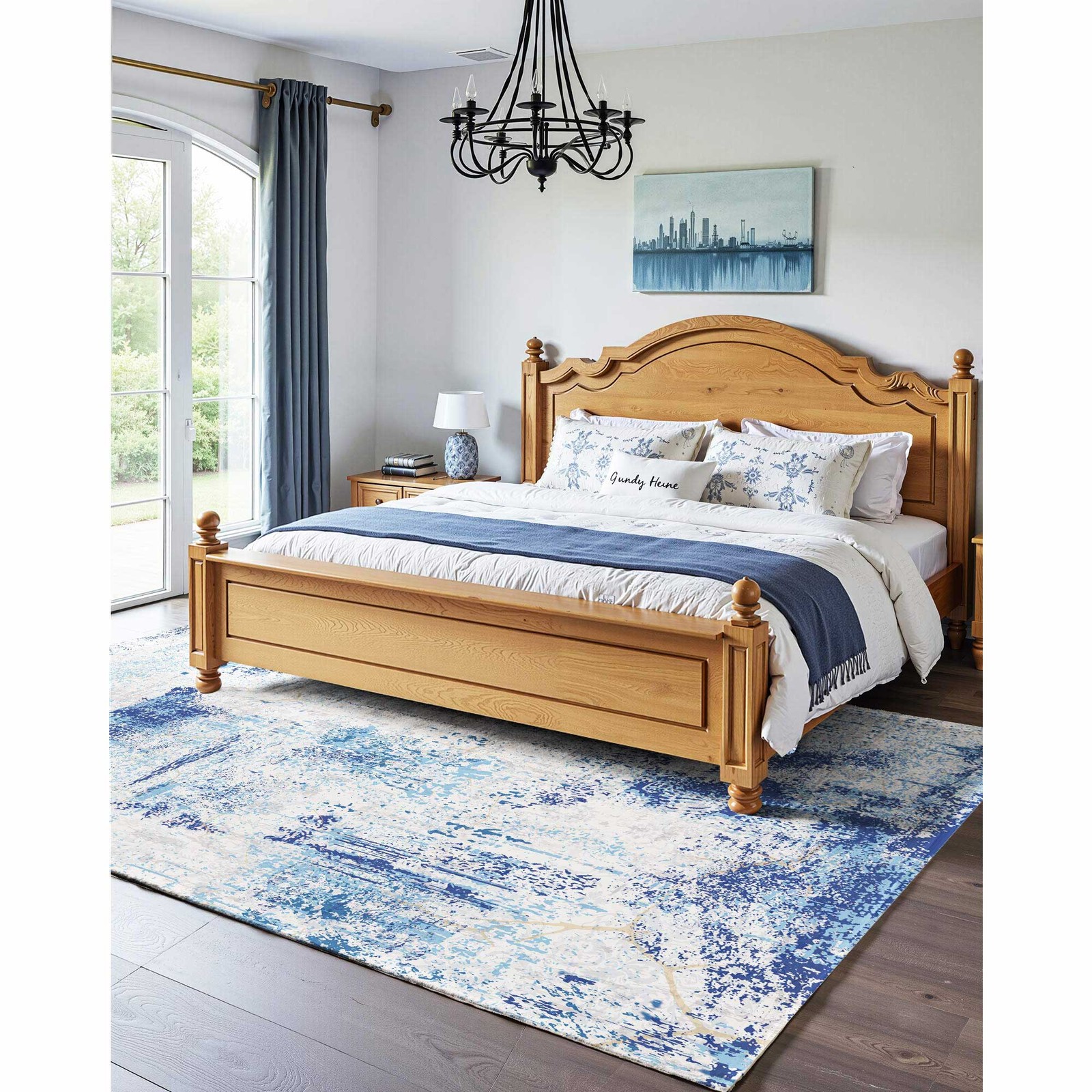Uimoso Area Rug 5 ft x 7 ft Large Carpet Non Slip Indoor Mat Bedroom Living Room