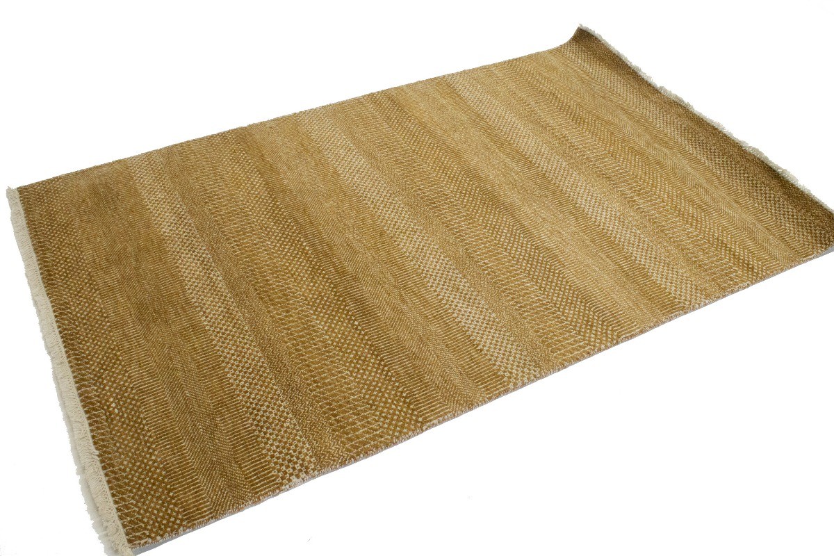 4X6 Khaki Caramel Grass Design Rug Plush Modern Oriental Contemporary Carpet