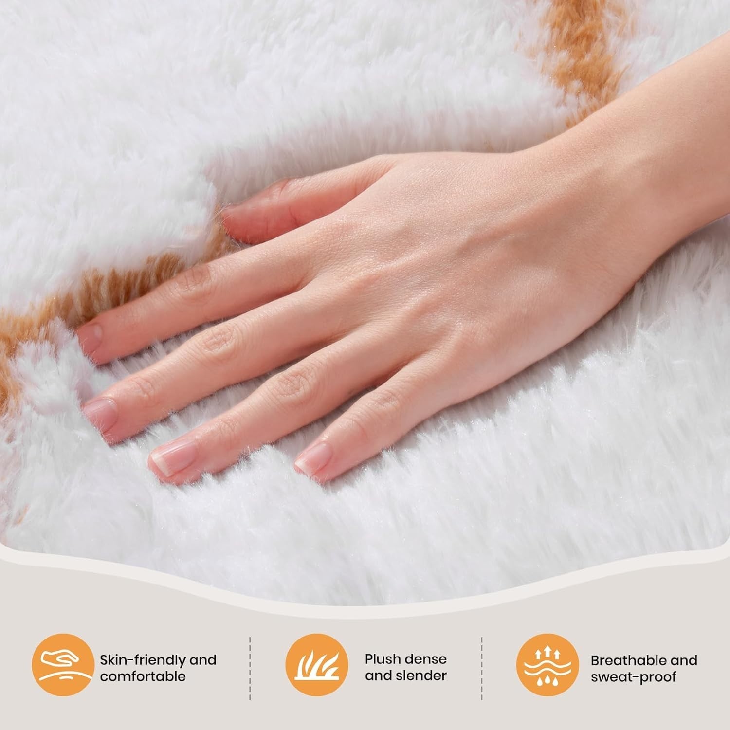 Large 5×8 Area Rug for Living Room Bedroom Fuzzy Plush Microfiber Non-Slip Kh…
