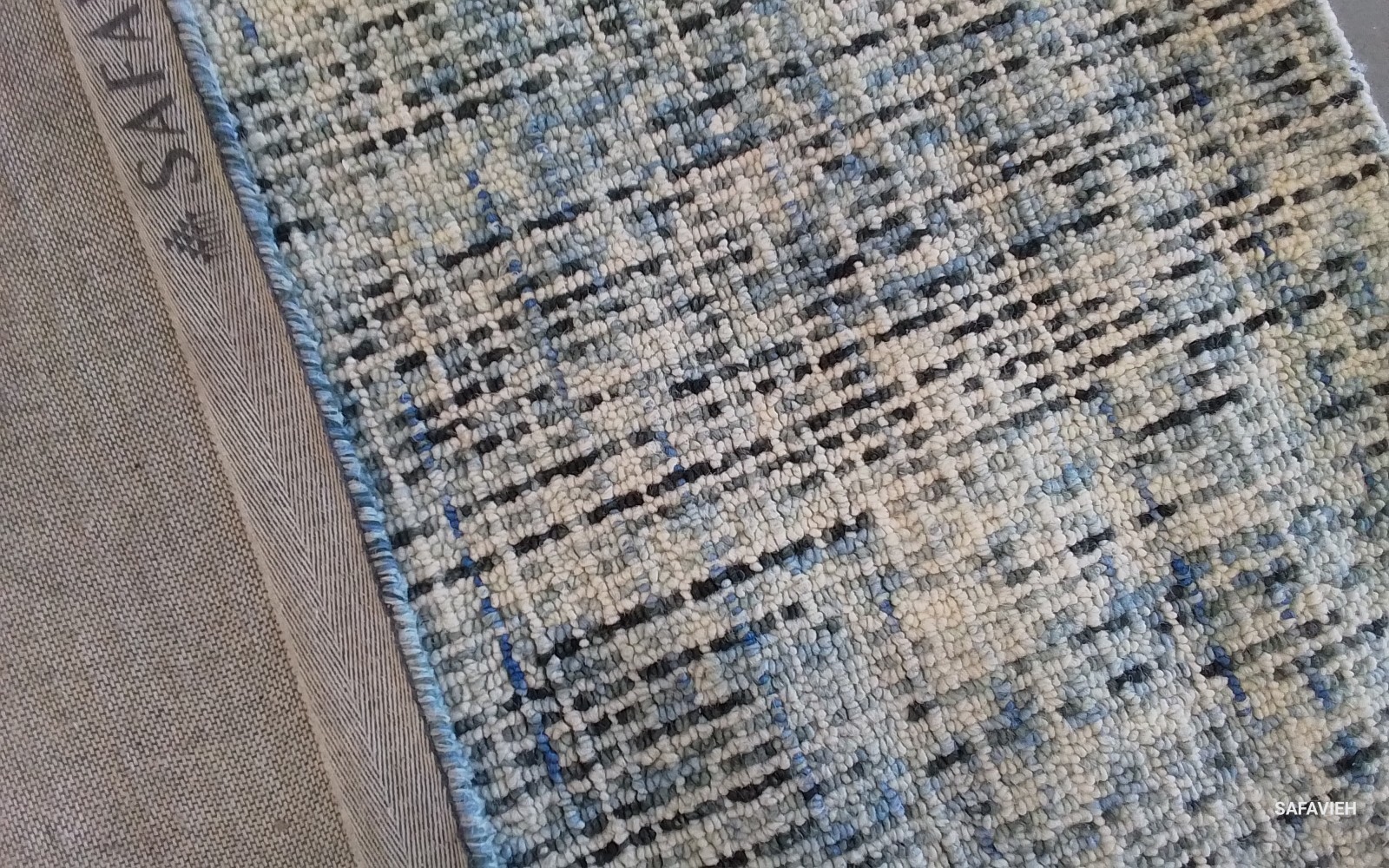 BLUE / CHARCOAL 5′-0″ x 8′-0″ Back Stain Rug, Reduced Price 1172777441 ABT468B-5