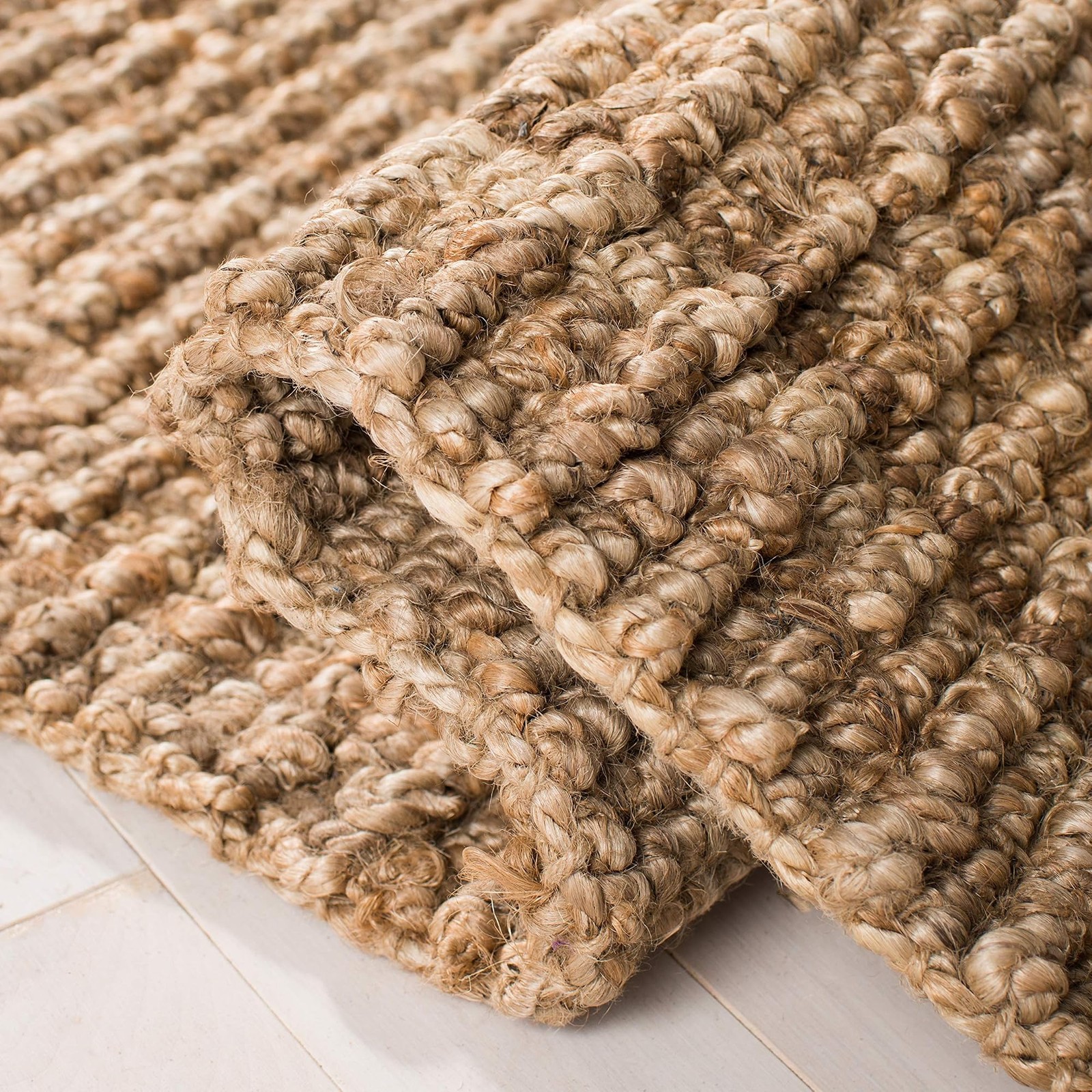 SAFAVIEH Area Rug 9×12 – Natural Fiber Collection – Large – Natural Brown, Ha…