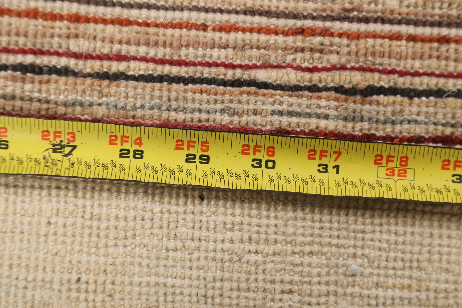 Colorful Modern Style Oriental Rug 3×4 Handmade Wool Striped Pattern for Foyer