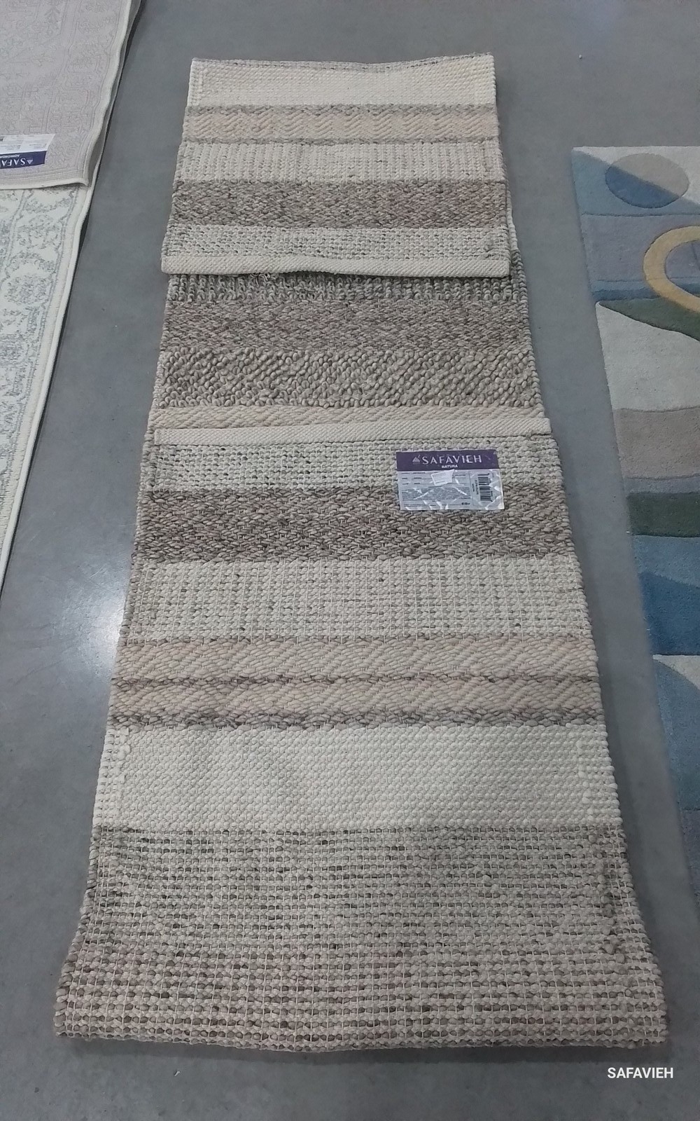 BEIGE 2′-3″ x 12′-0″ Flaw in Rug, Reduced Price 1172790211 NAT101A-212
