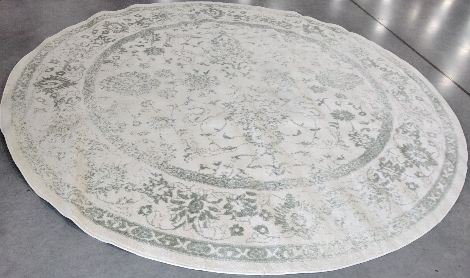 IVORY / SAGE 10′ X 10′ Round Back Stain Rug Reduced Price 1172758069 ADR109V-10R