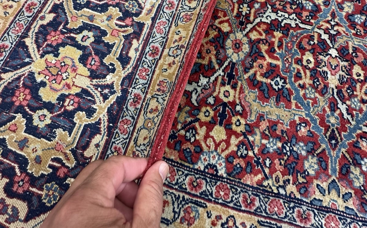 Auth: 1930’s Antique Kurdish North West Rug Mystical ART Beauty Red 9×12