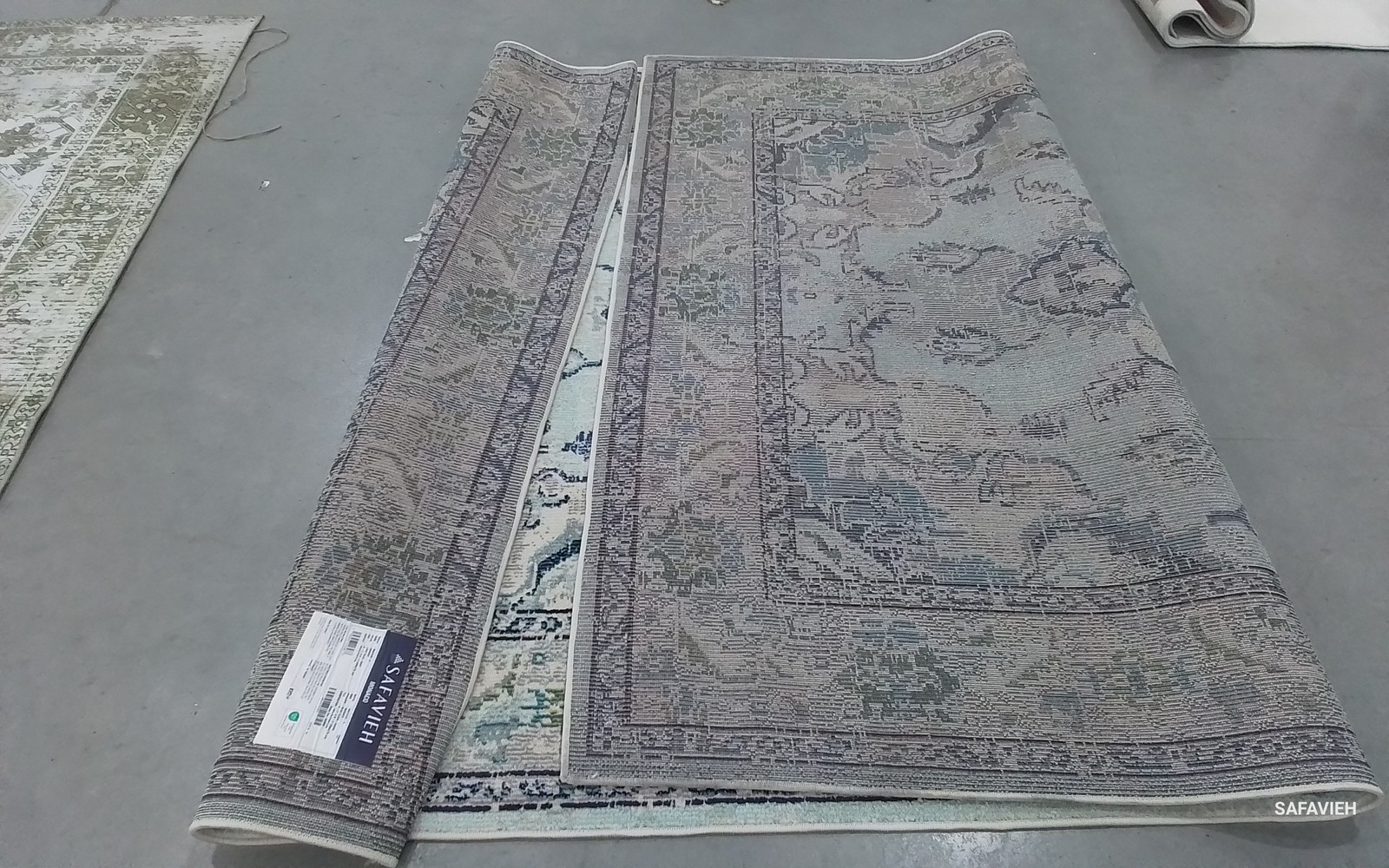 LIGHT BLUE / IVORY 6′-7″ x 9′-2″ Flaw in Rug, Reduced Price 1172805276 MNC243K-6