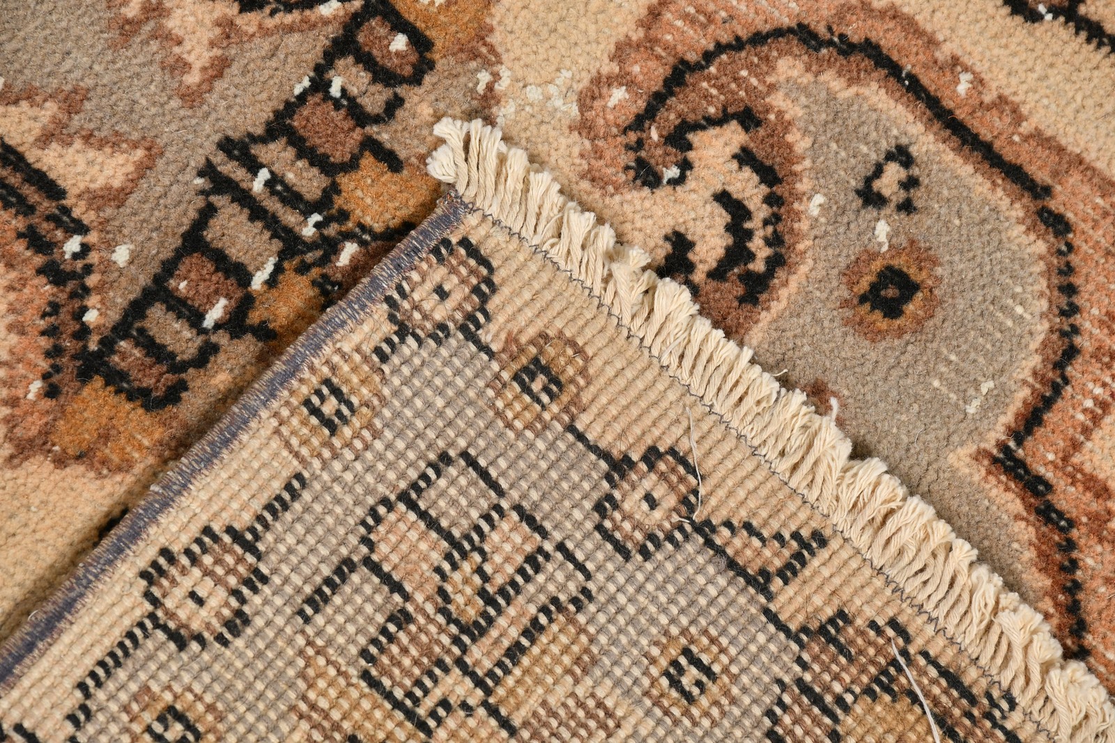 Turkish Vintage Rug 5,5×9,3 ft (167×284 cm), Brown Plants & trees Wool Rug