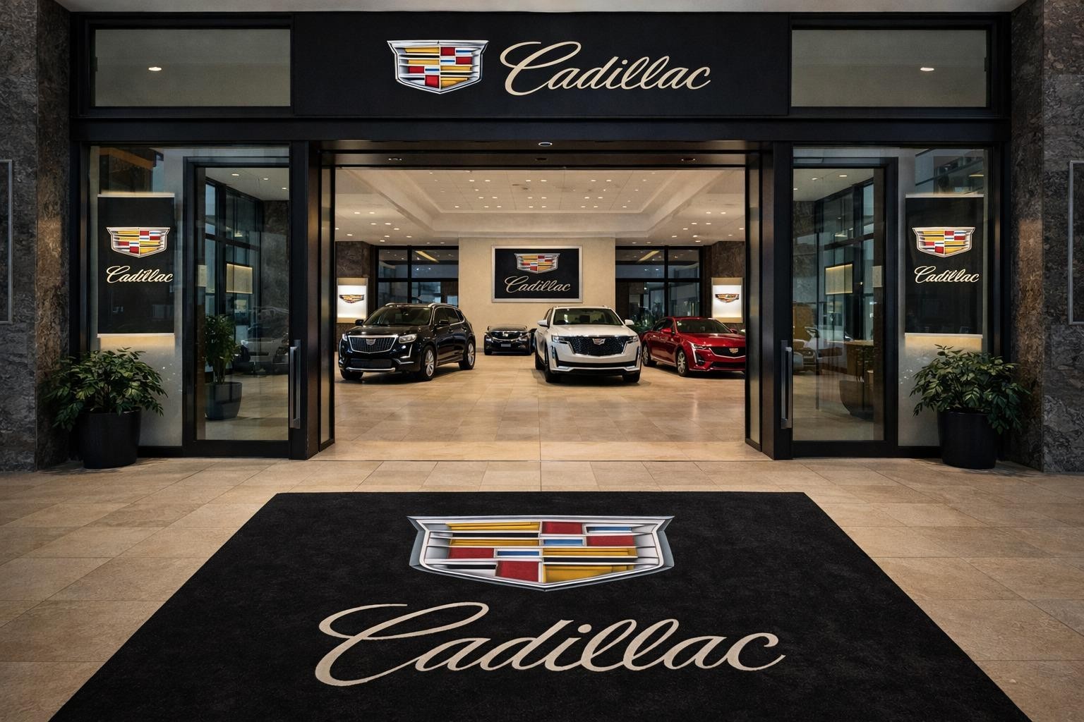 Cadillac Logo Area Rug Custom Automotive Carpet Garage Decor Man Cave Gift
