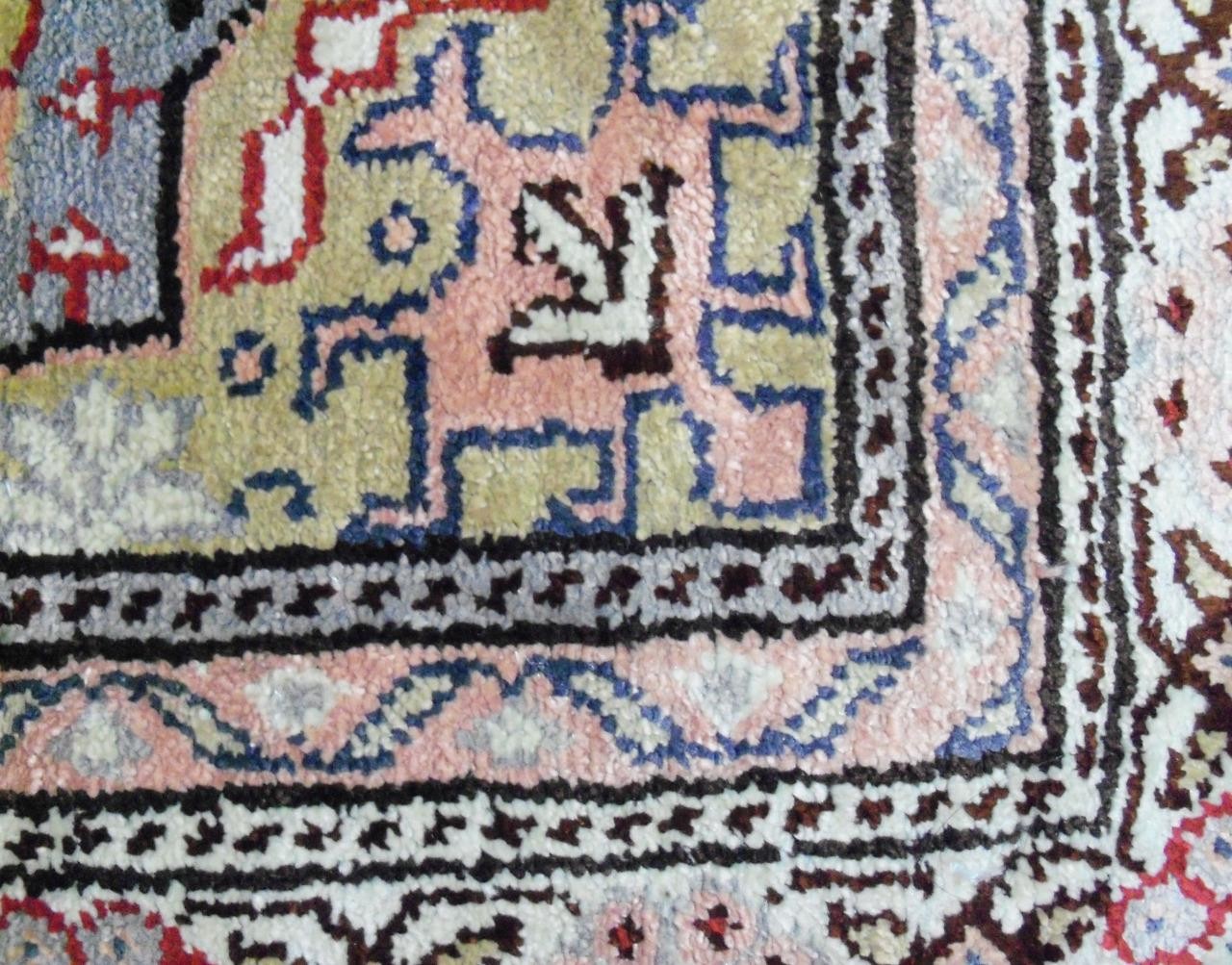 Hand Made Silk Oriental Rug Mat 16″ x 22″ 288 KPSI