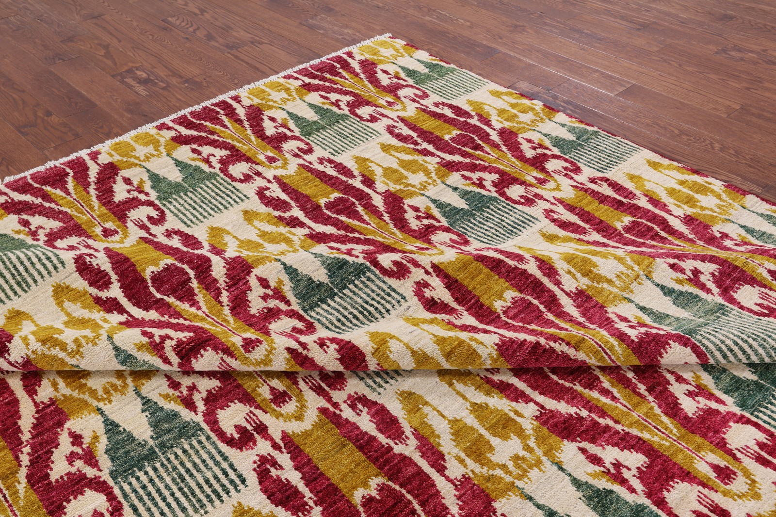Handmade Ikat Wool Rug 8′ 10″ X 12′ 2″ – P5368