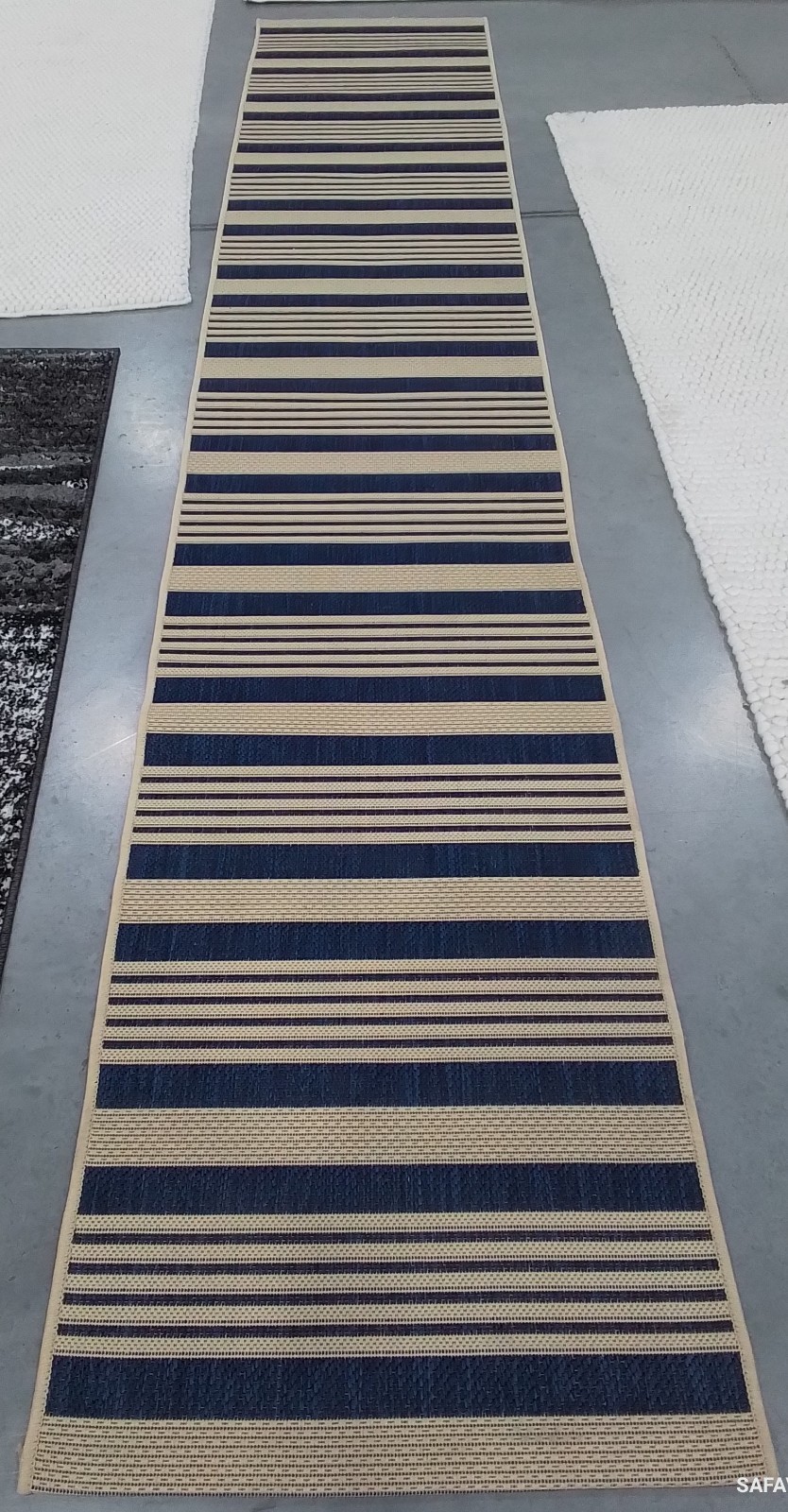 NAVY / BEIGE 2′-3″ x 12′-0″ Flaw in Rug, Reduced Price 1172778162 CY6062-268-212
