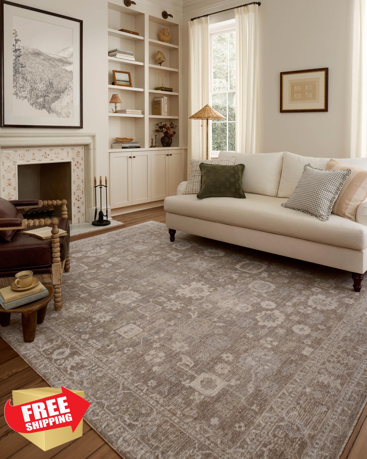 Loloi Chris Loves Julia Louisa Collection LOI-03 Taupe/Ivory 2′-3″ x 3′-10″, …