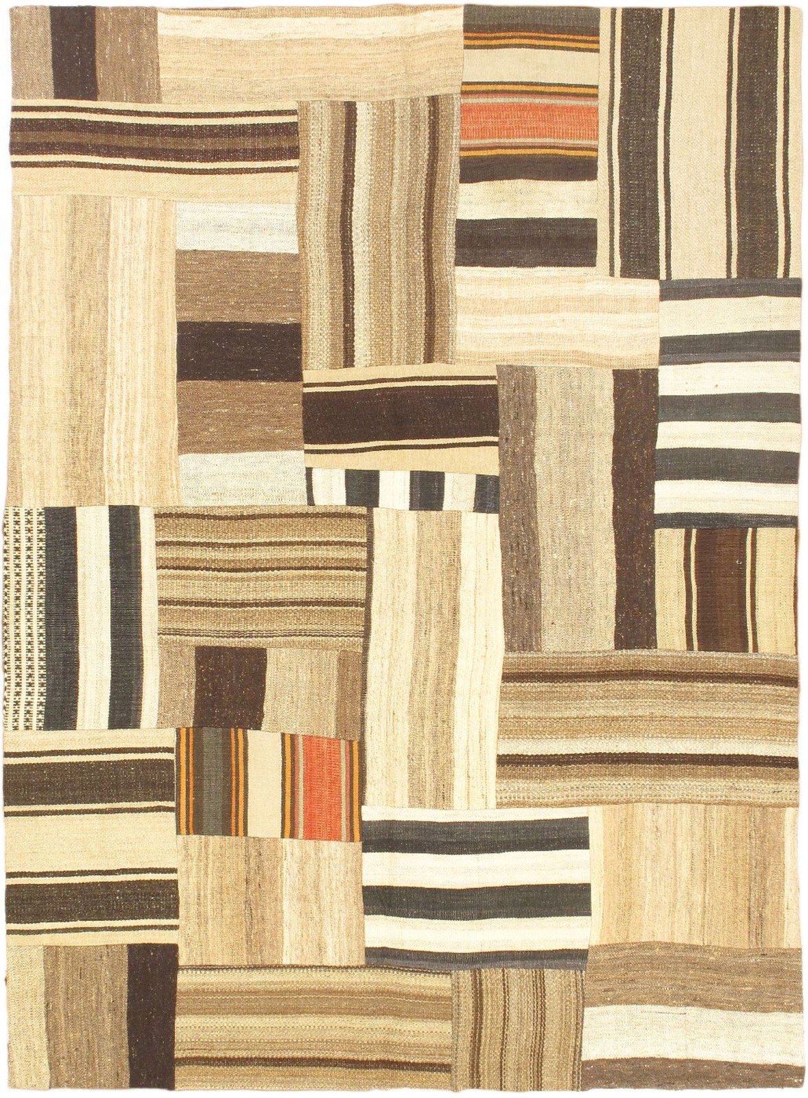 Vintage Hand Woven Area Rug 4’9″ x 6’6″ Traditional Wool Oriental Carpet