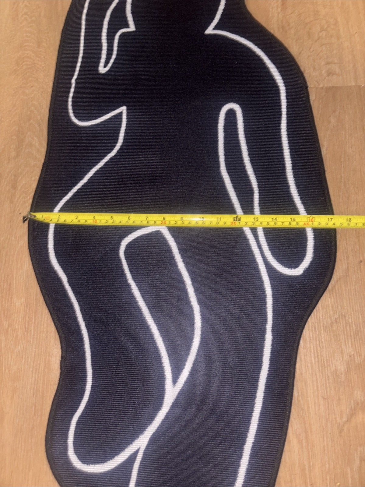 New Custom Chalk Body Outline Rug Black And White See Pics For measurements