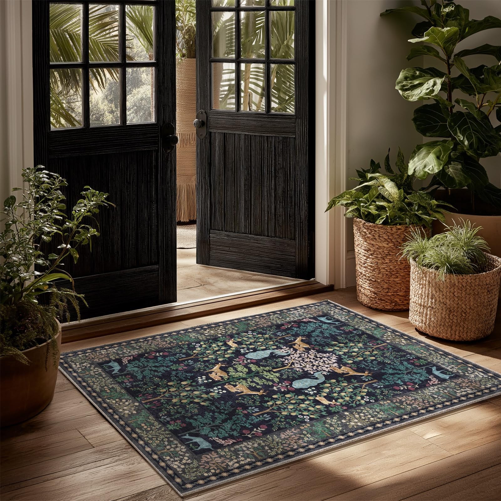2×3 Washable Throw Rugs for Entryway: Door Mat Indoor Entrance Small Area Rug…
