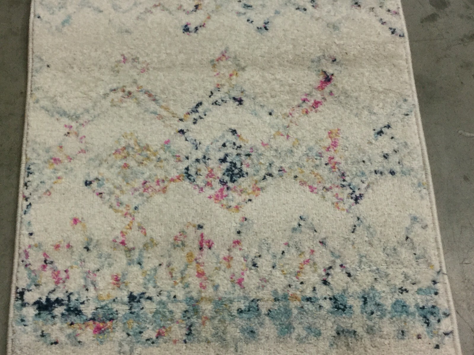 IVORY / BLUE 2′-0″ x 13′-0″ Stained Rug, Reduced Price 1172641697 TUL229C-213