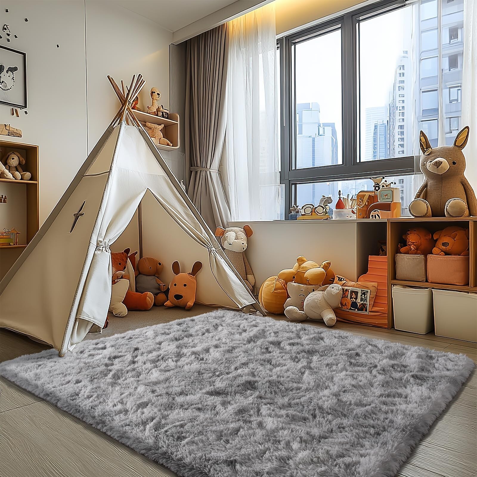 Zentavio Soft Area Rugs for Living Room Bedroom 6×9 Feet Fluffy Fuzzy Furry S…