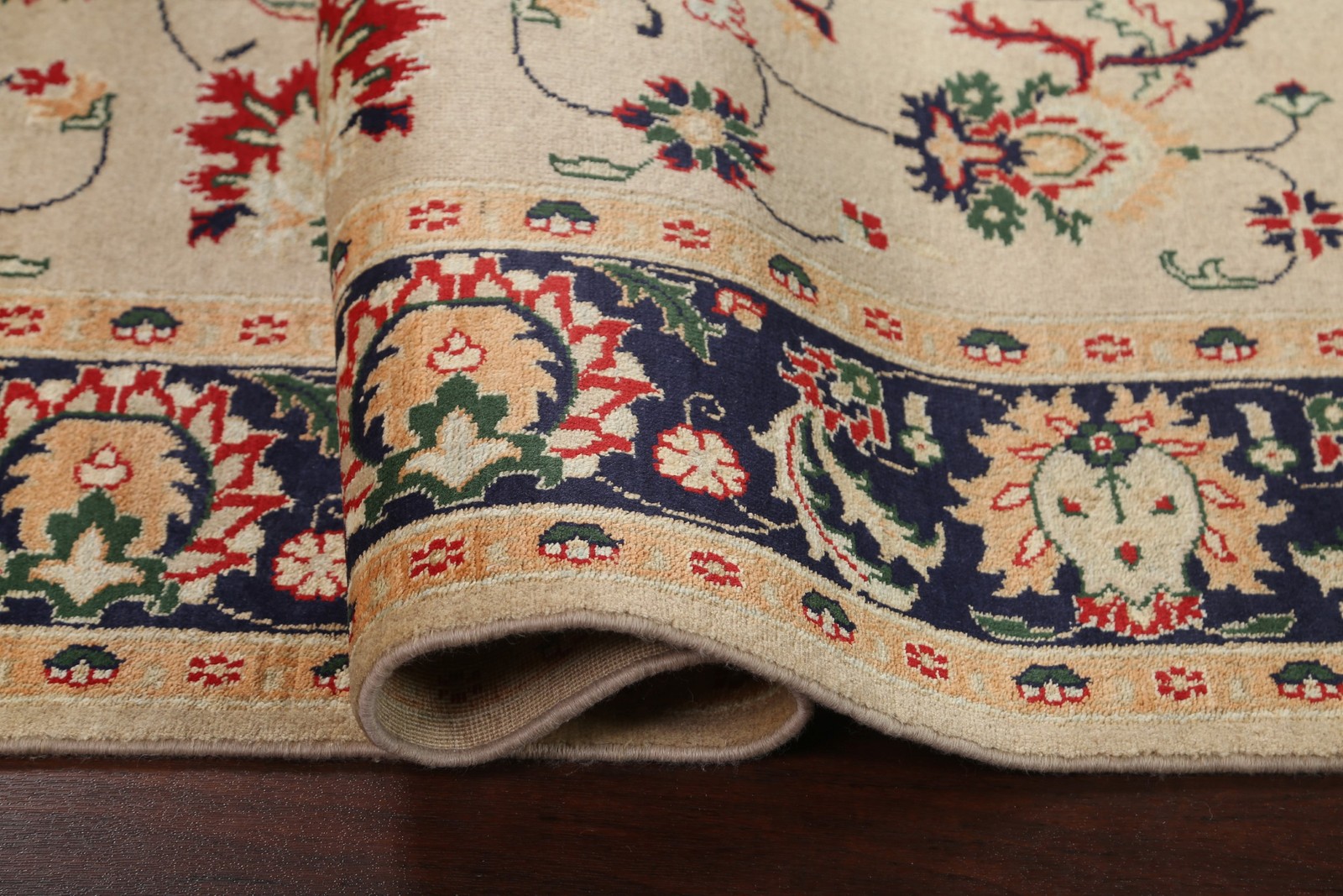 Ziegler Dining Room Area Rug 6×8 Beige/ Blue Hand-made Floral Classic Carpet