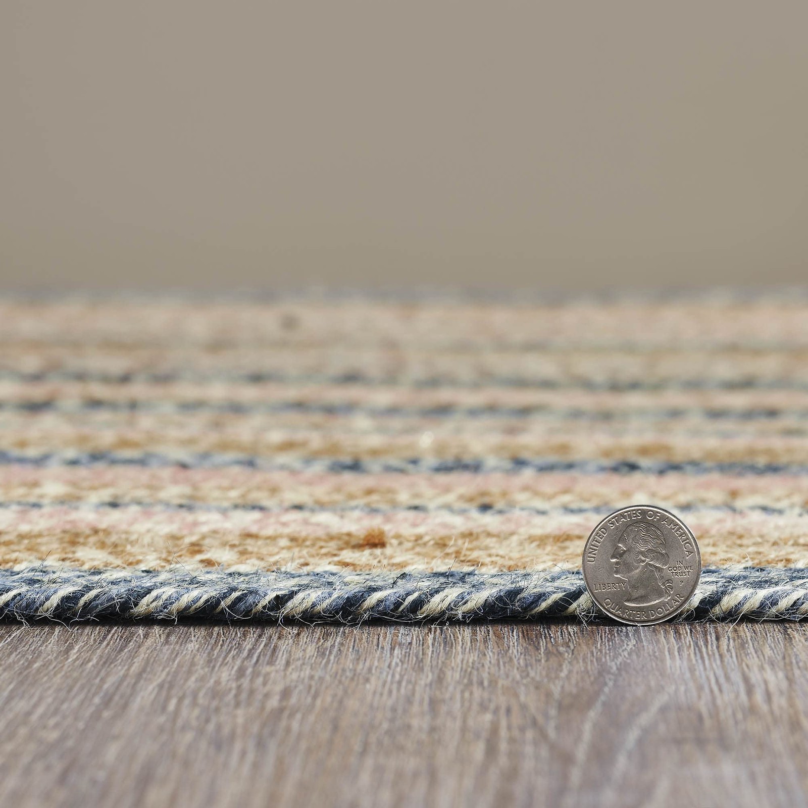 VHC Brands Kaila Jute Rug Oval w/Pad 24×36