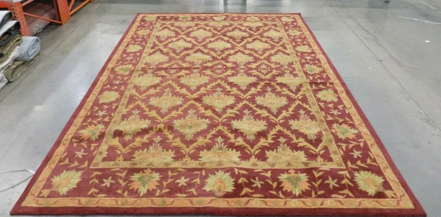 WINE / GOLD 9′-6″ X 13′-6″ Back Stain Reduced Price 1172578658 AT54A-10