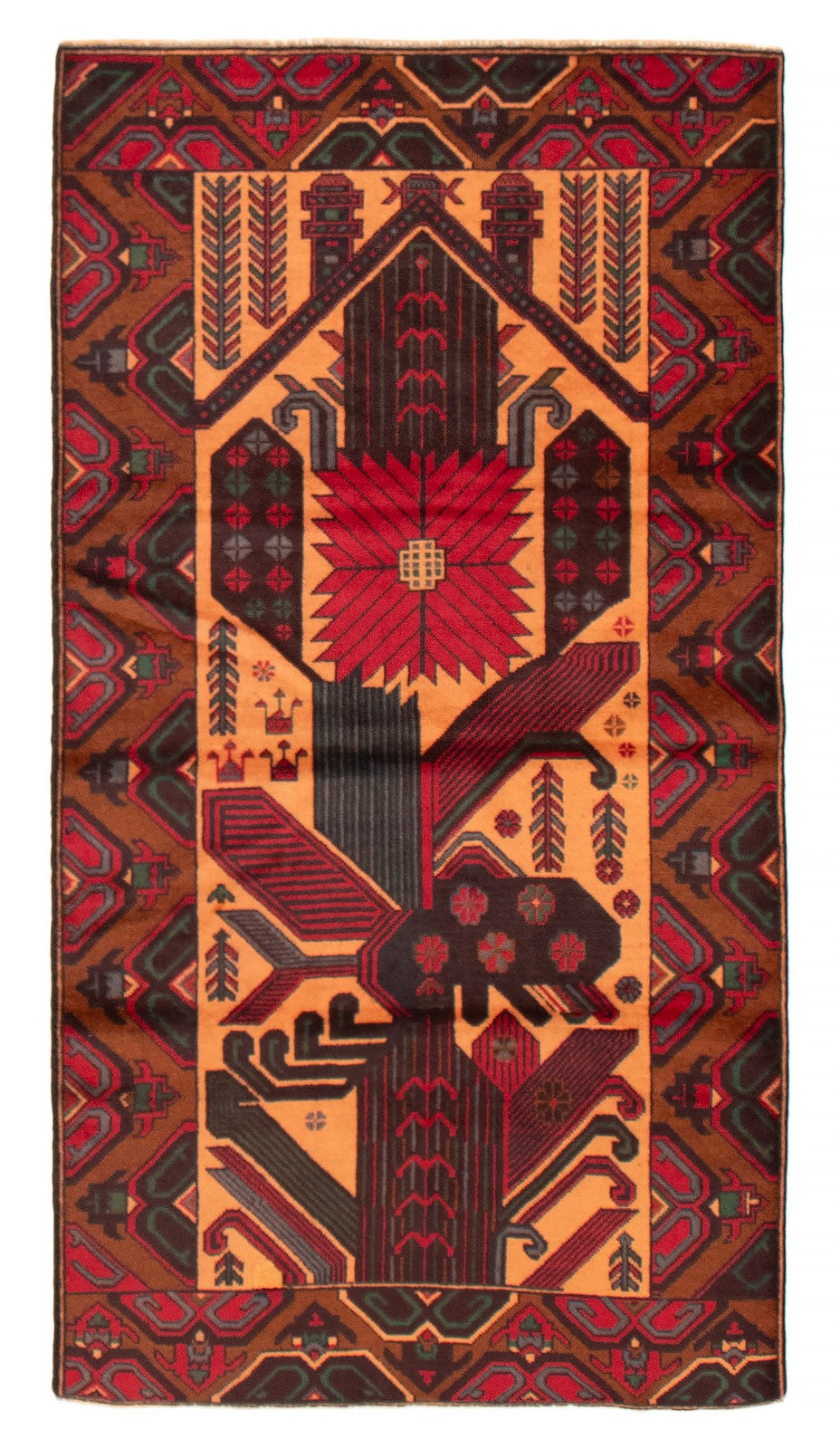 Vintage Traditional Hand-Knotted Area Rug 3’4″ x 6’2″ Oriental Wool Carpet
