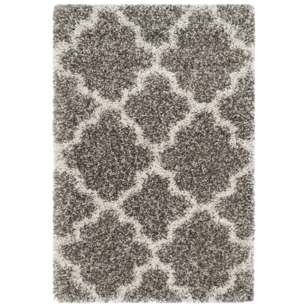 SAFAVIEH Hudson Shag Collection SGH282B Grey / Ivory Rug