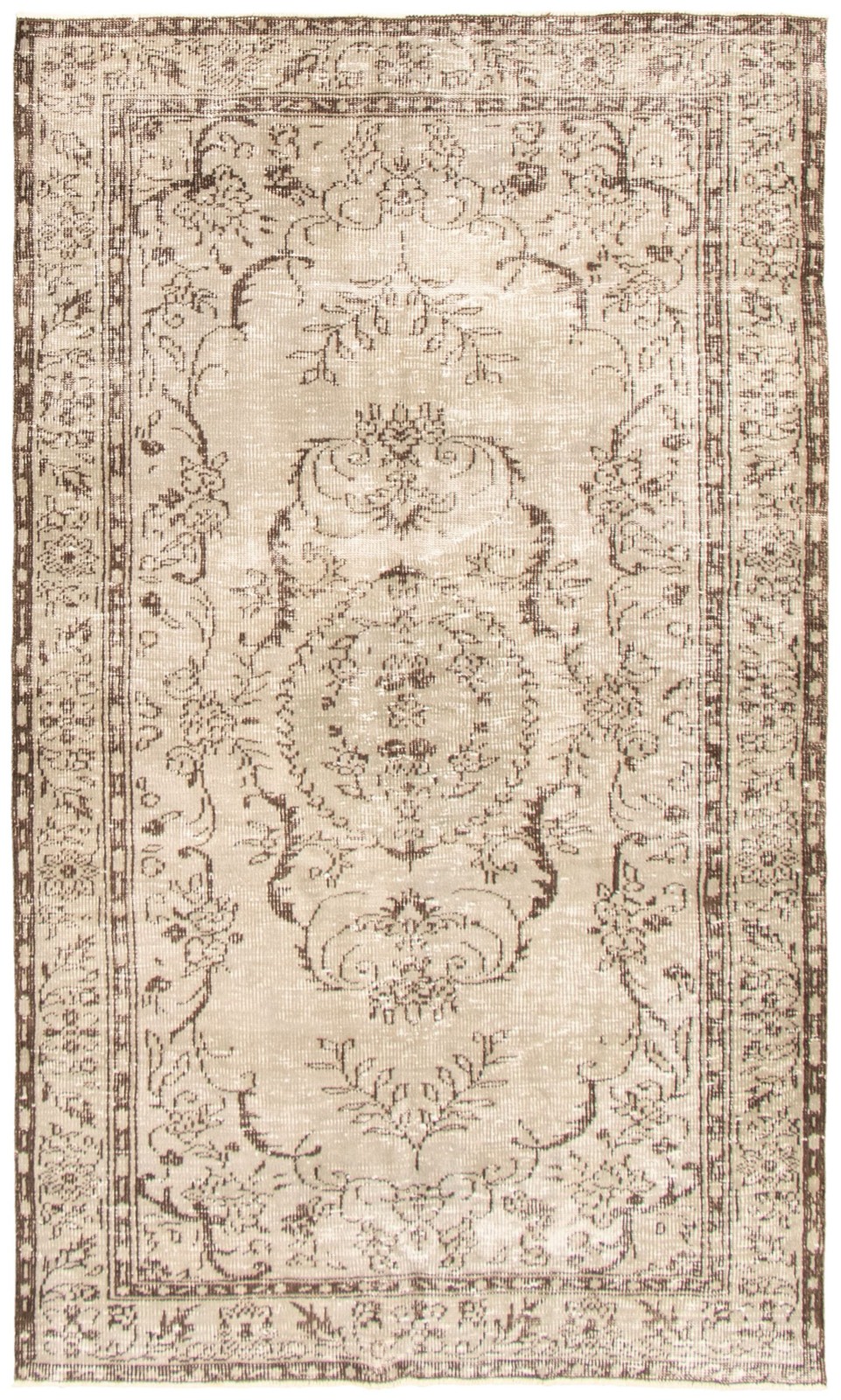 Vintage Hand-Knotted Area Rug 5’1″ x 8’10” Traditional Wool Carpet