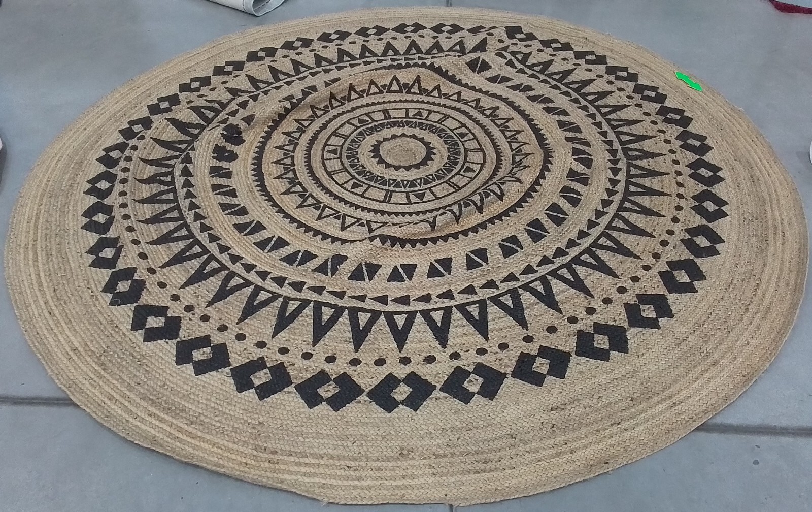 BLACK / NATURAL 10′-0″ x 10′-0″ Stained Rug, Reduced Price 1172776110 NF802K-10R