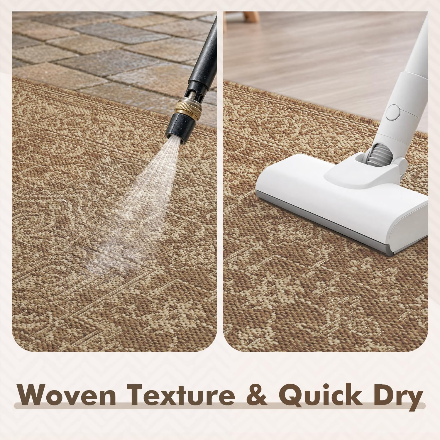 Montvoo-Outdoor Rug-Patio Rug 5X7 Ft Polypropylene Indoor Outdoor Rugs Carpet fo