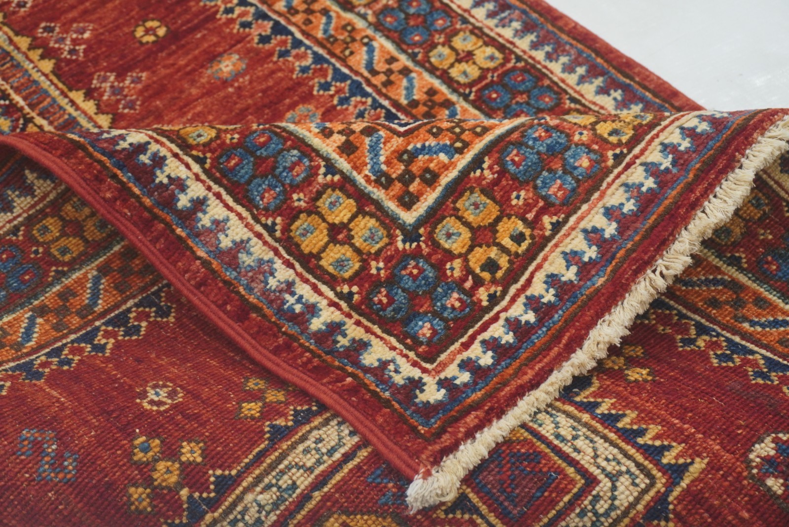 3×4 ft Red Afghan Hand Knotted Traditional Area Rug