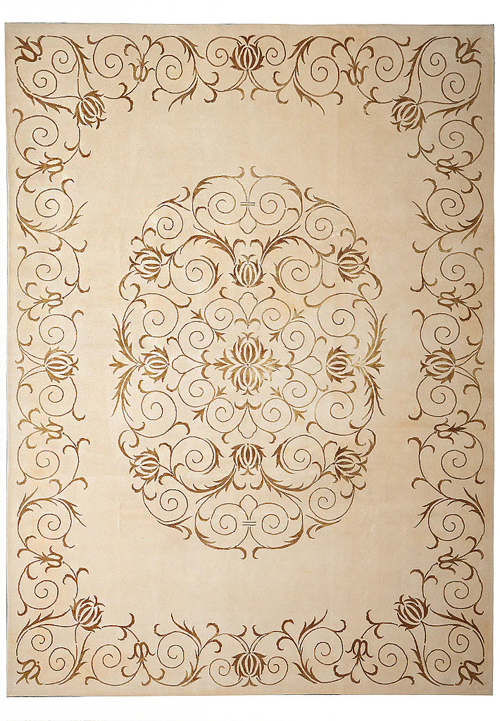 8.6 x 11.6 Quality Wool and Silk Handmade Rug #F-4074