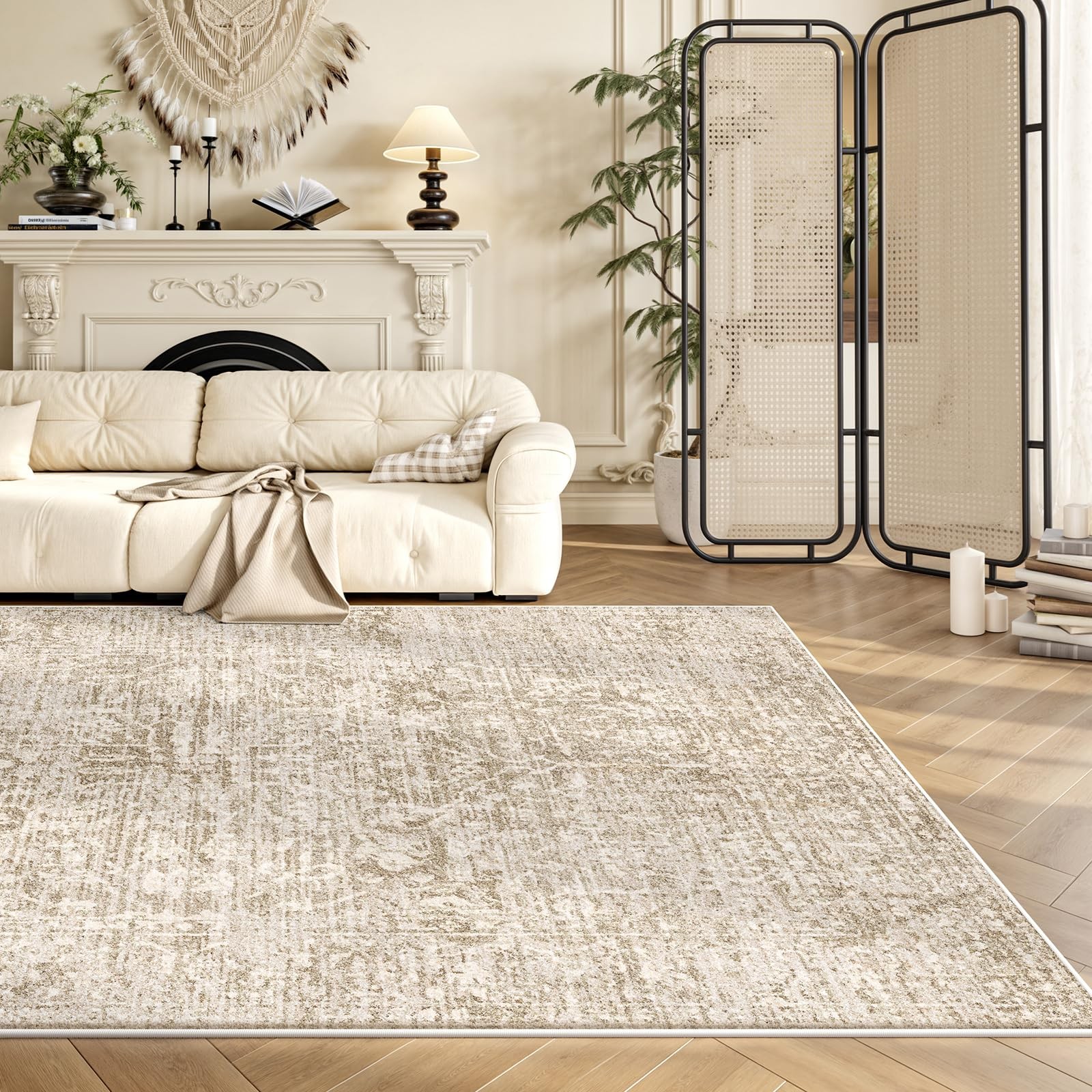 Rugixe 57 Rug Foldable Machine Washable Living Room Area Rug Machine Washable