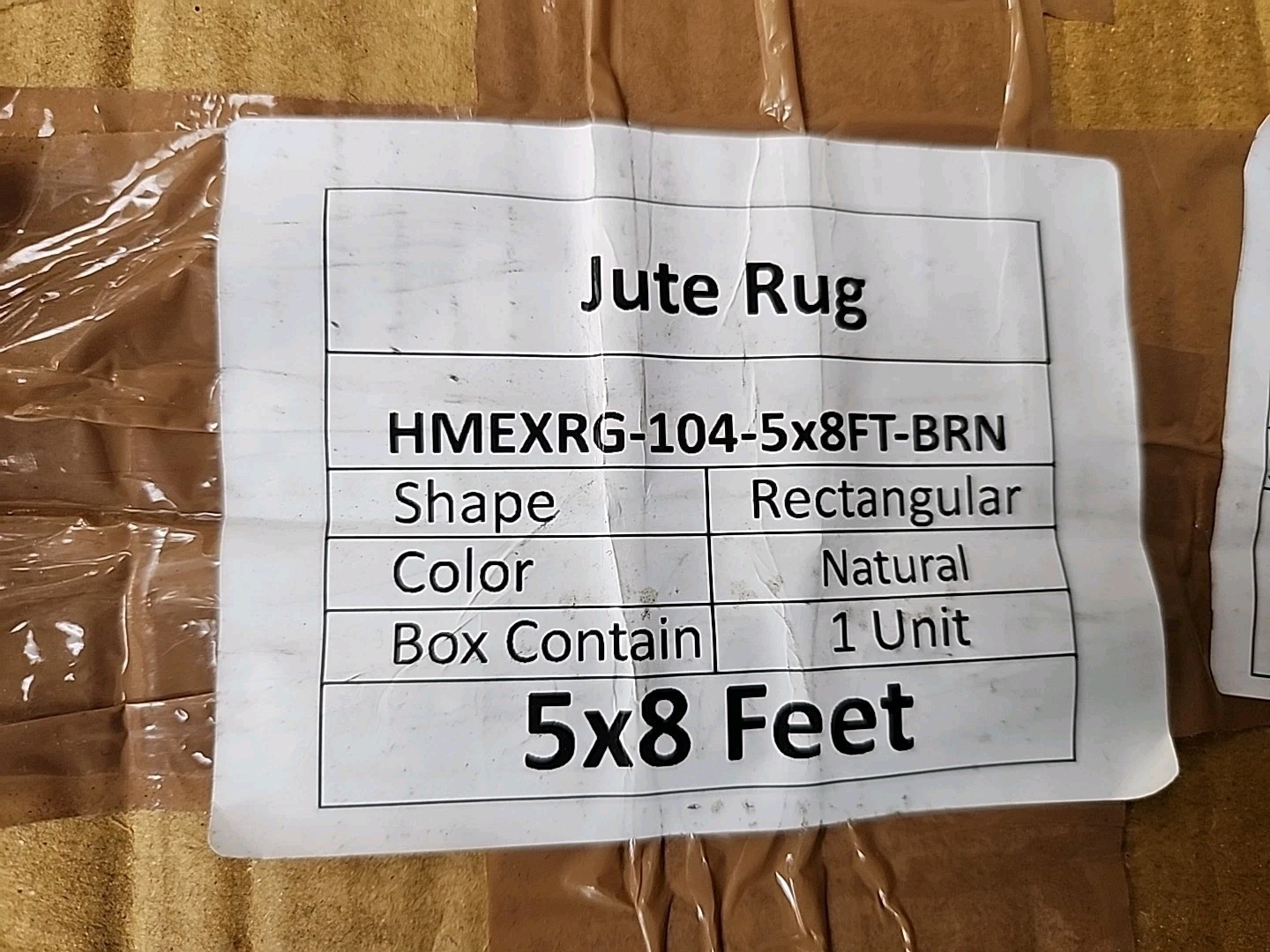 NEW Homemonde Braided Rectangle Rug in Natural 5 x 8 Ft