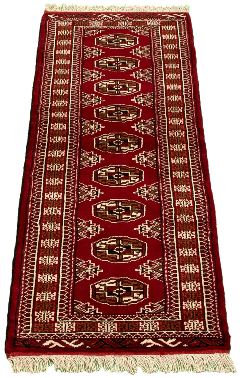 Hand Knotted Area Rug 2’1″ x 6’4″ Traditional Oriental Wool Carpet