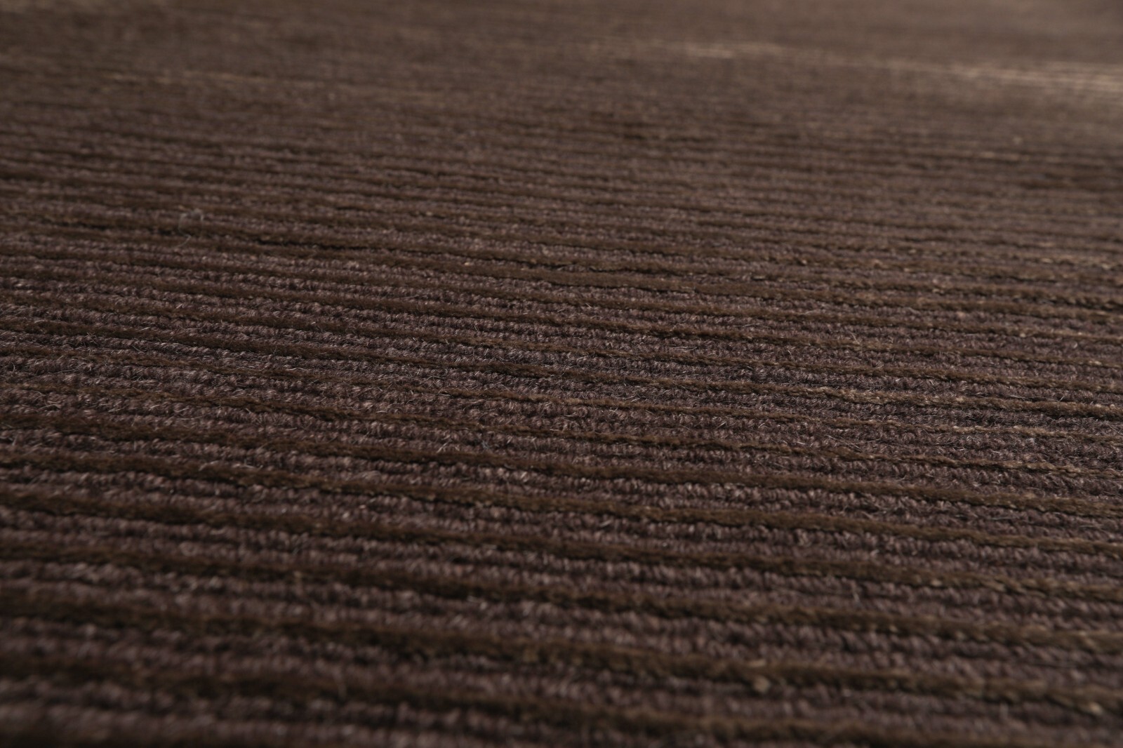 Designer Ribbed Hand Knotted Wool & Silk Tibetan Area Rug Brown 8’2″ x 10’1″