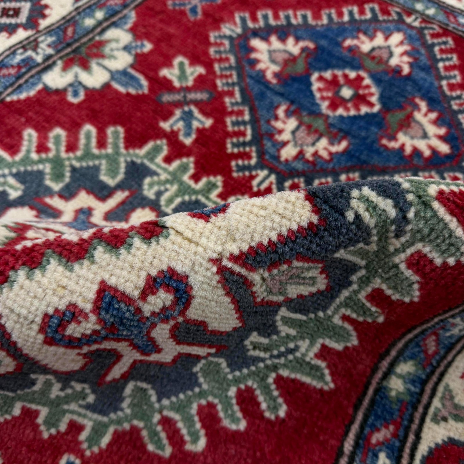 78x123cm New Afghan Kazak Rug Handmade Rug Oriental Red Carpet 2’7×4’0 Ft R37543