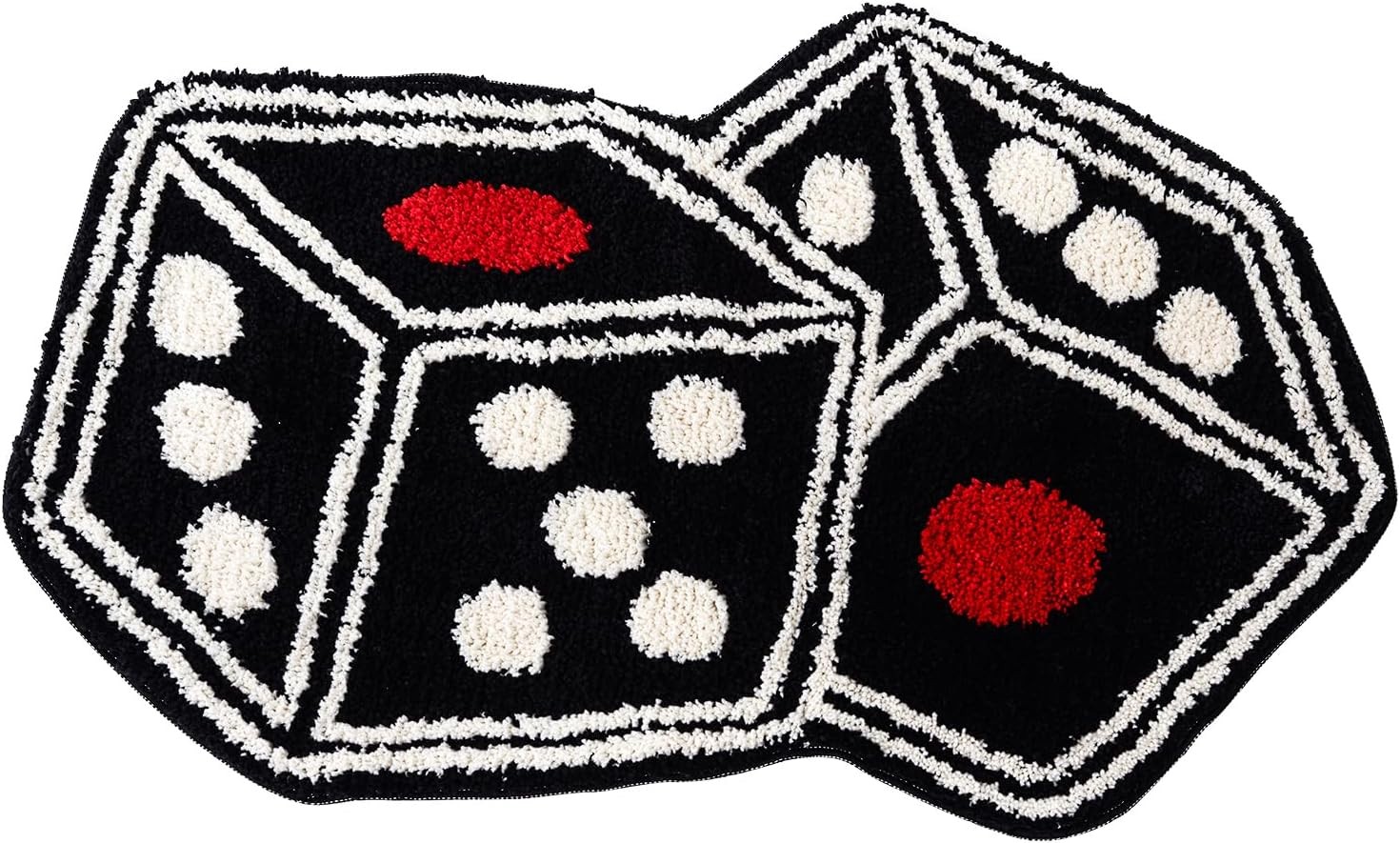 Dice Rug – 31″X23″ Cool Carpet Non-Slip Flocking Floor Bath Mat for Living Ro…