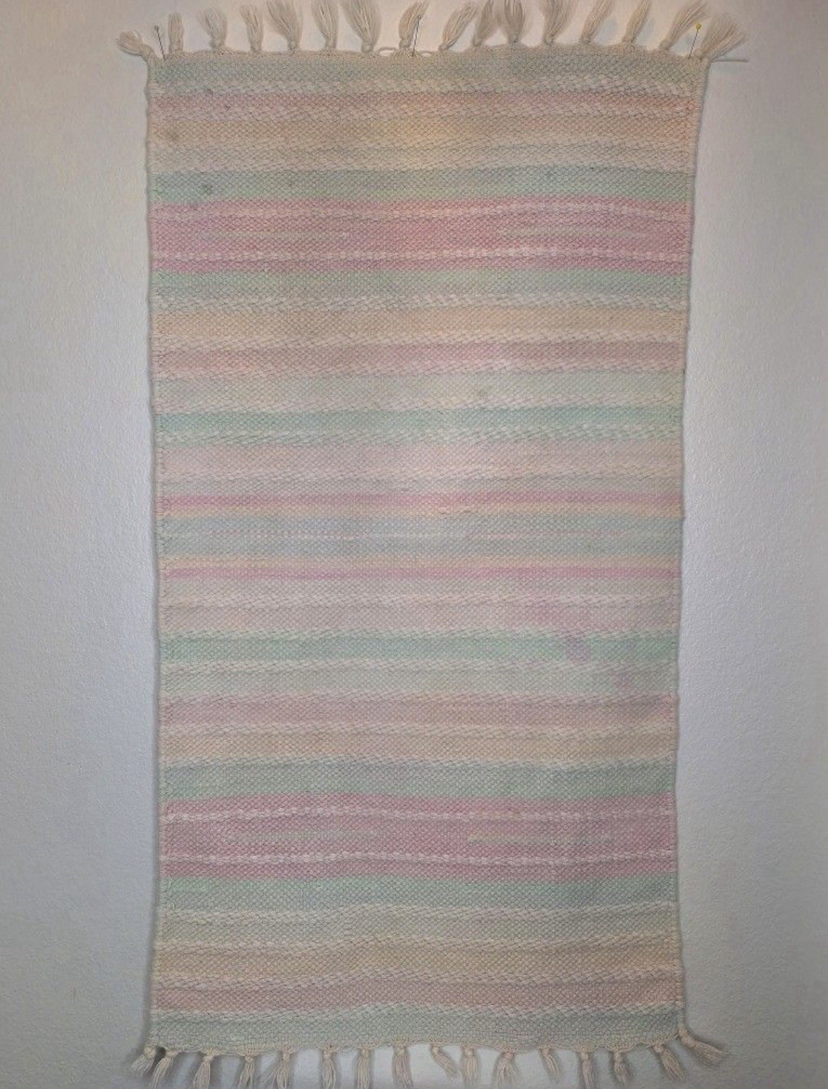 Handwoven Rag Rug, 1.5′ x 3′