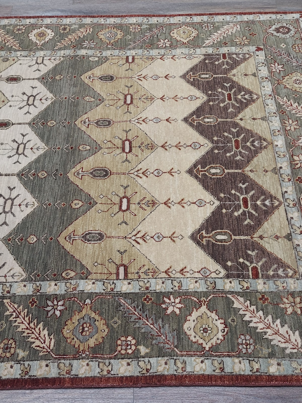 Bohemian Oushak Rug, Oushak Turkish Rug, Hand Made Contemporary Rug 5.5×8 Ft