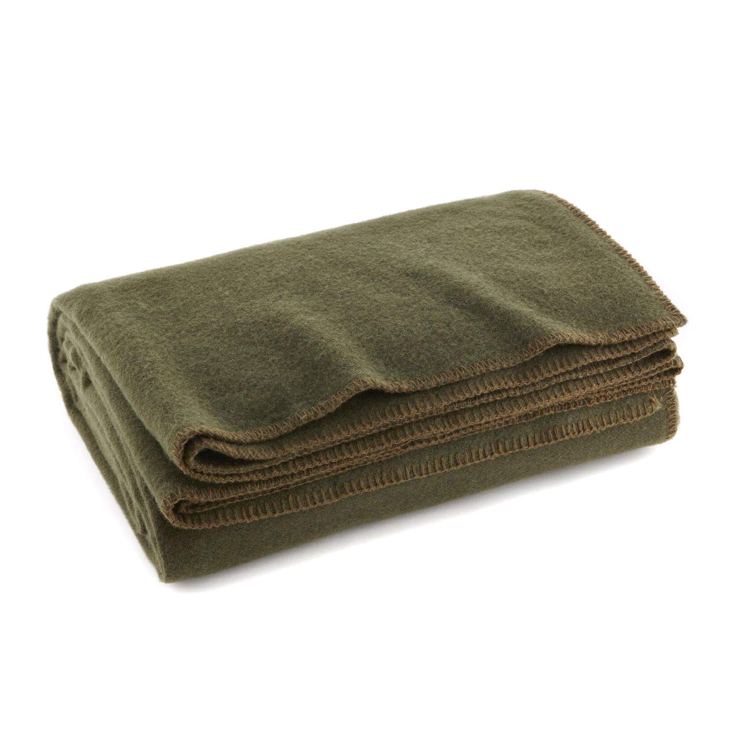 Olive Drab Green Warm Fire Retardant Blanket, 66″ x 90″ 66″X90″,