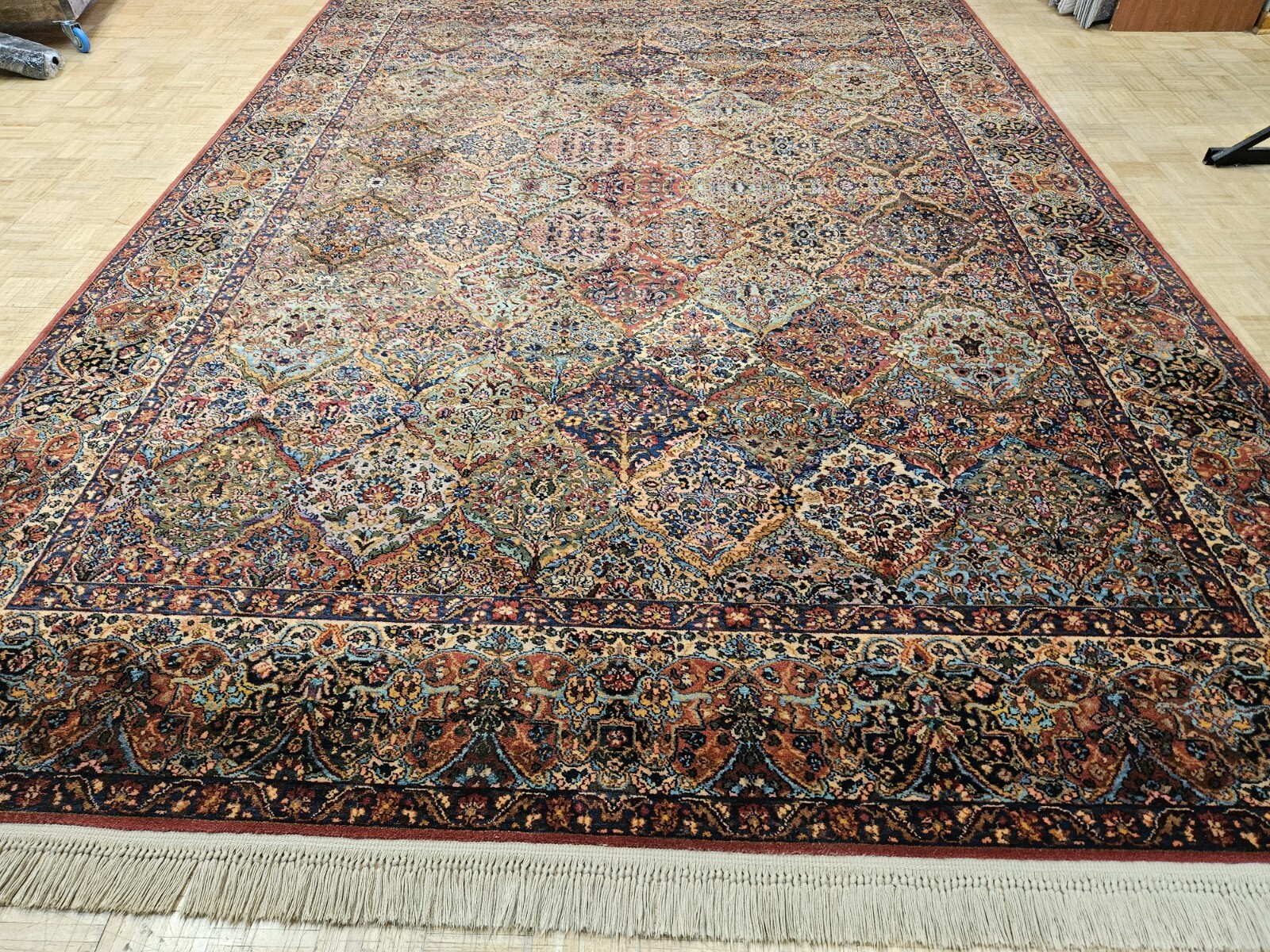 10×14 GENUINE ANTIQUE KARASTAN RUG MULTICOLOR PANEL KIRMAN 717 100% WOOL RUG VGC