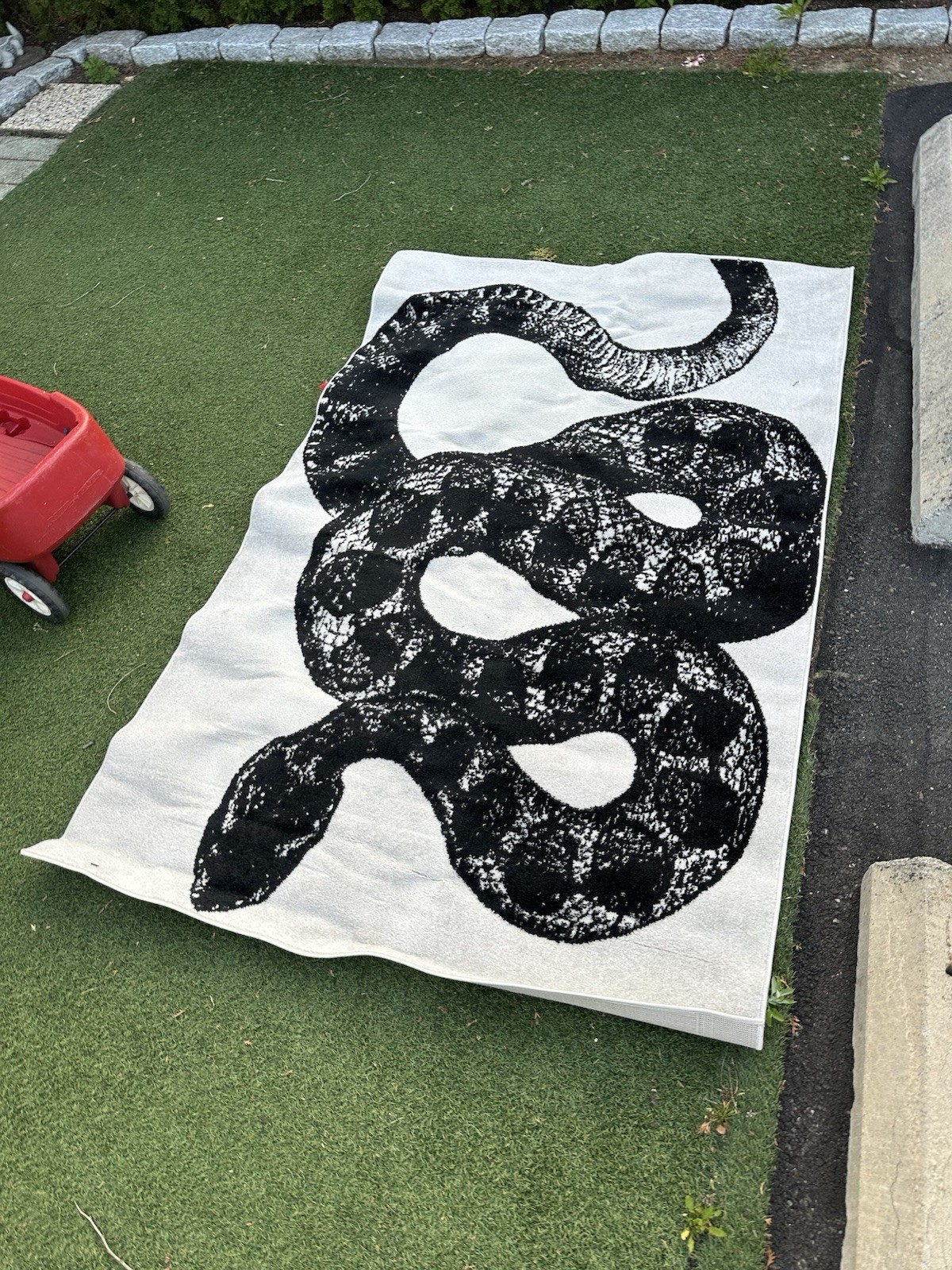 Thomas Paul Area Rug 5×8 Black white Style: BDTP04A