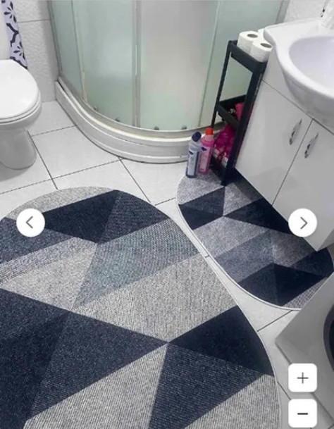 Patchwork Pattern Machine Washable Non-Slip Base Stain-Proof Living Room Carpet