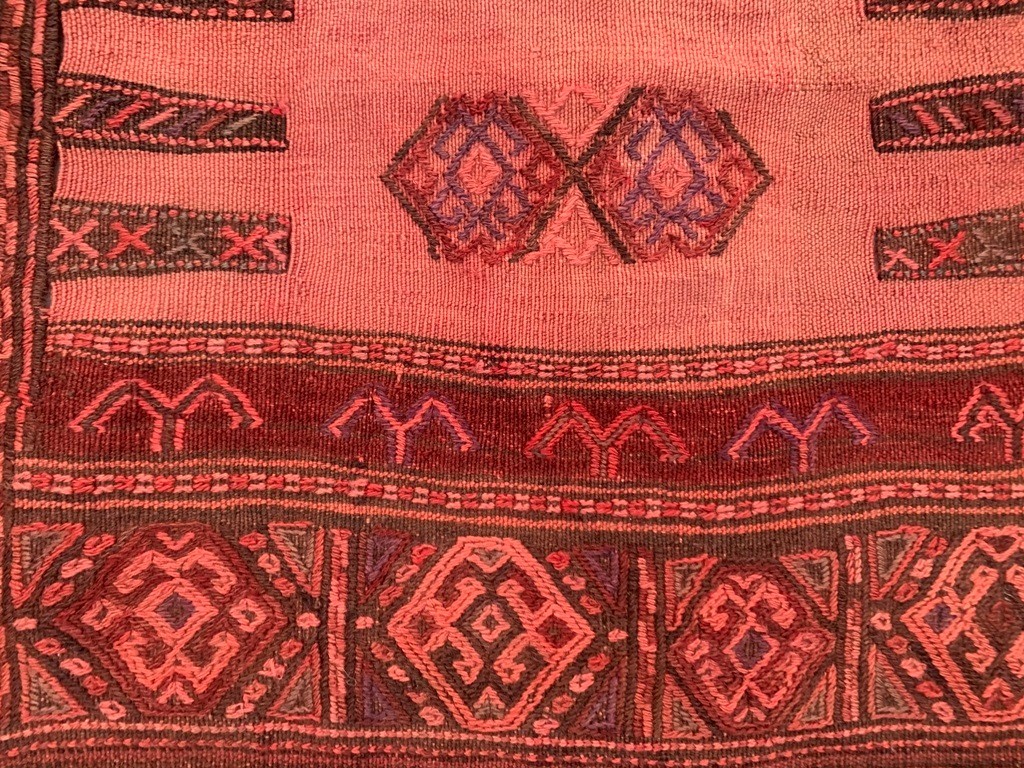 3×6 ft Antique Afghan Handmade Sumak Colorful Rug Authentic Bedroom Kilim Rug