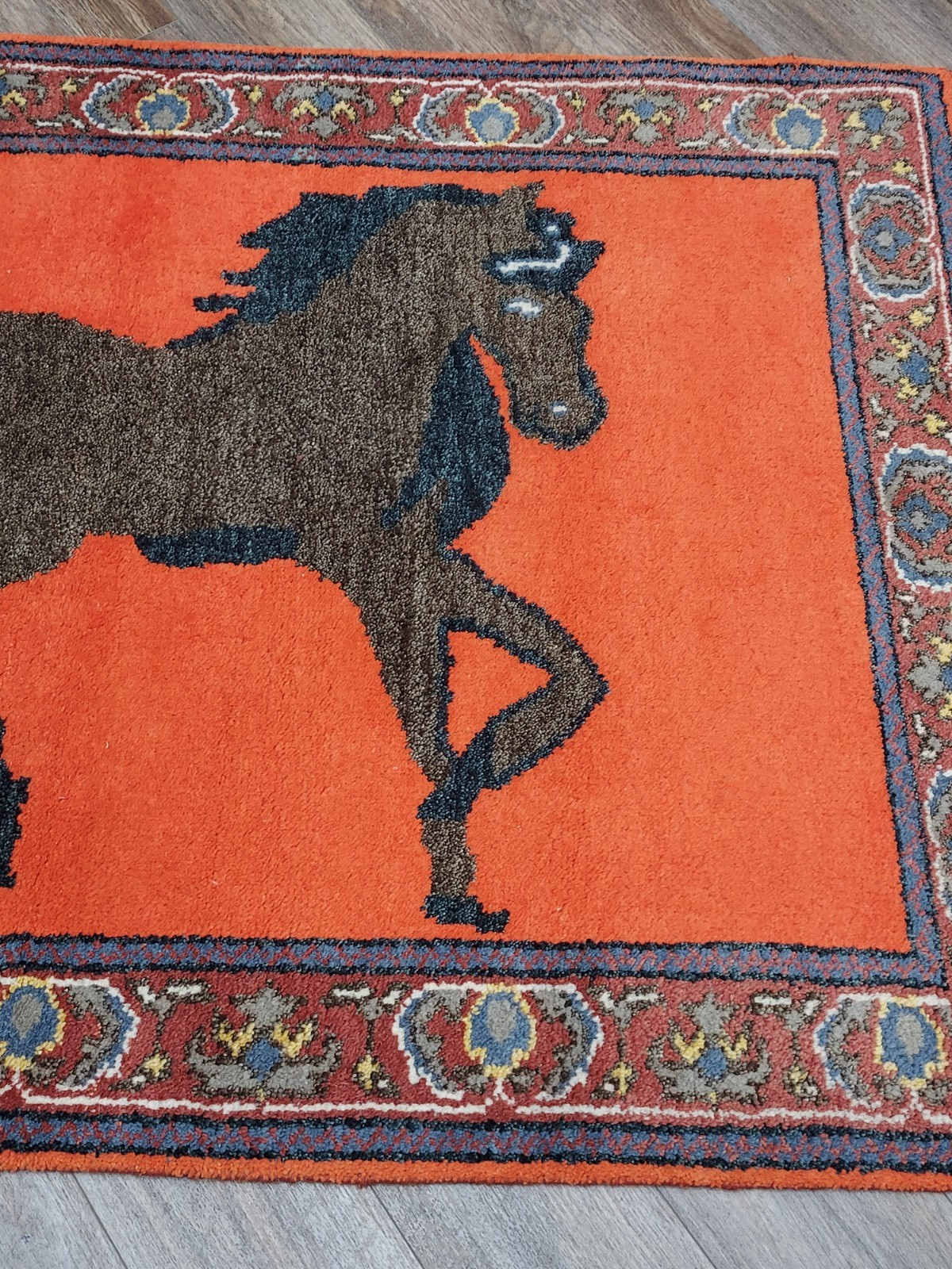 Turkish Rug,Turkish Hunting(Tree Of Life) Bohemian Village Horse Rug, 4×6 Ft