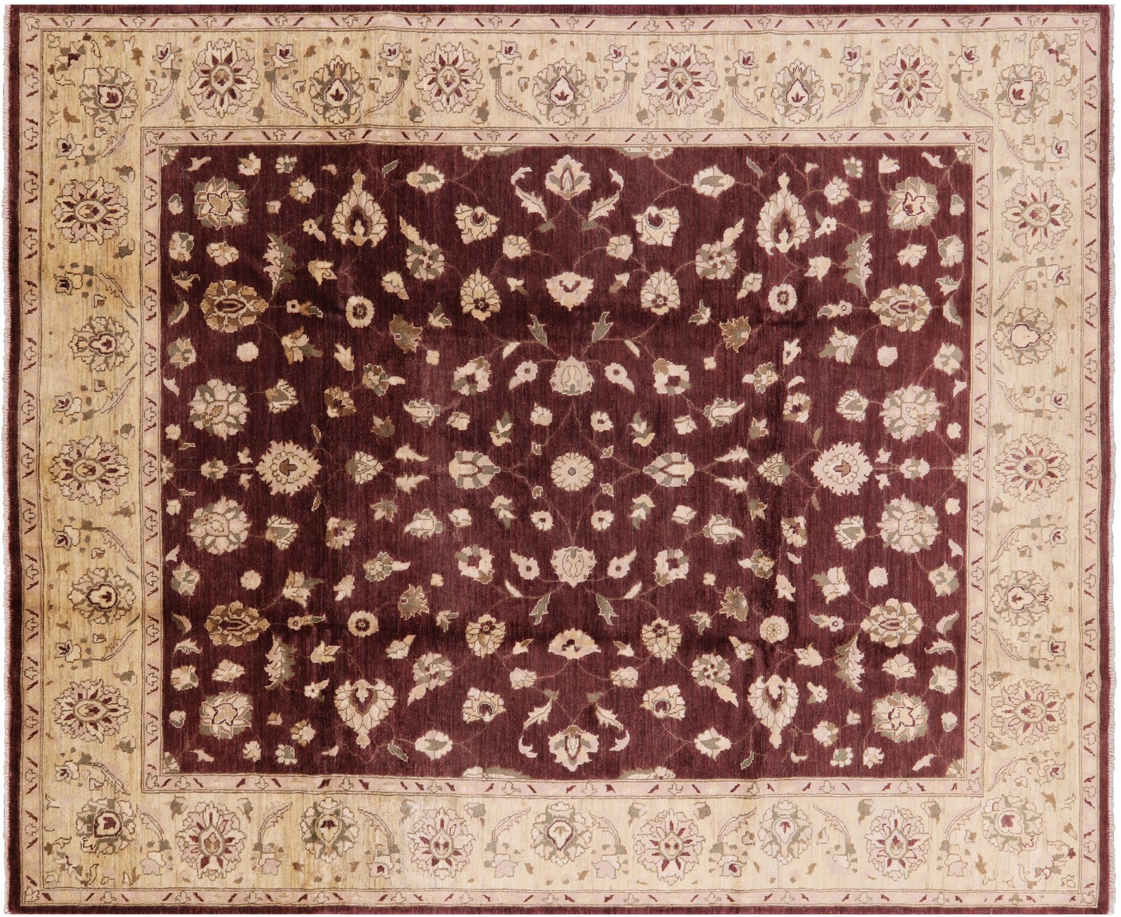 Chobi Peshawar Hand Knotted Rug 8′ 3″ X 9′ 10″ – H9990