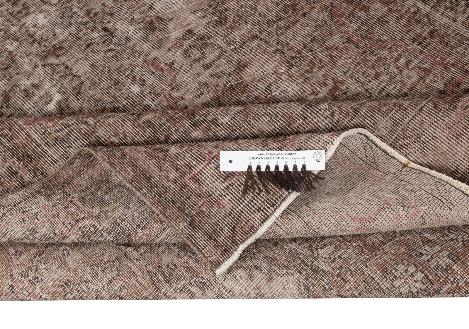 6×9 Ft Brown Turkish Area Rug for Bedroom. Vintage Handmade Rug for Living Room