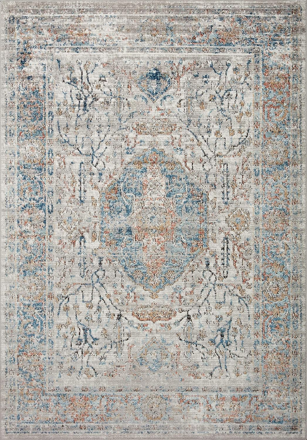 Bianca BIA-02 Stone/Multi 6’7″ x 9’2″ Stylish Area Rug for Any Room
